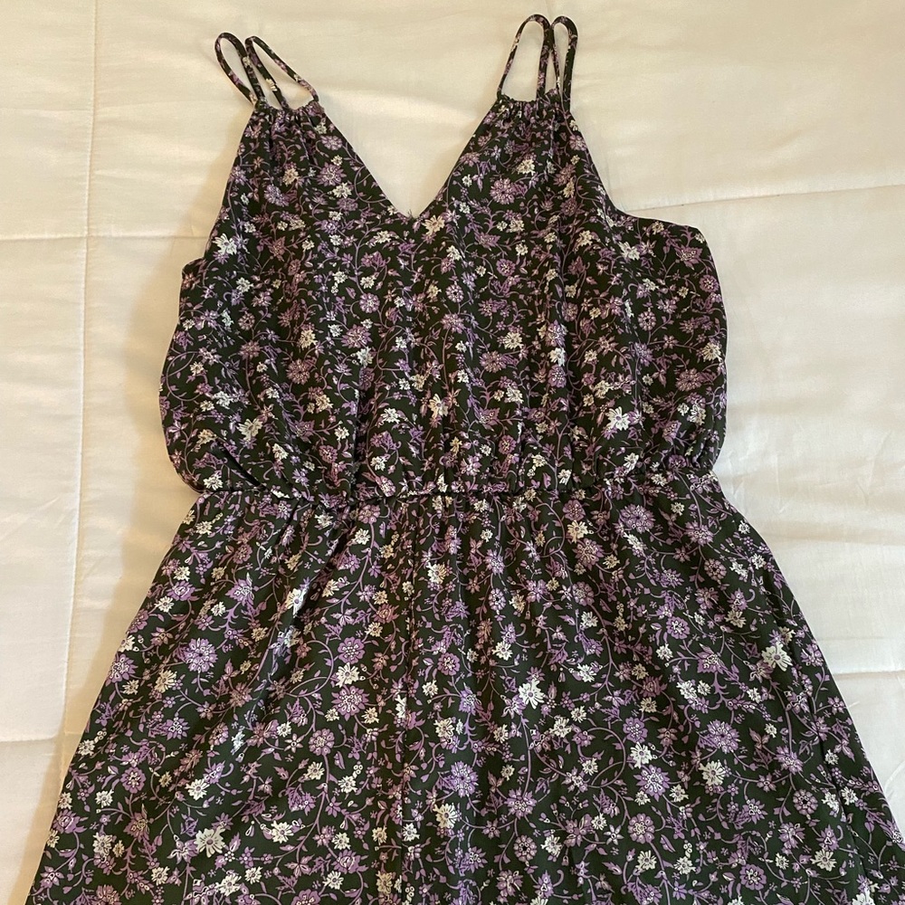 PURPLE AND WHITE ROMPER